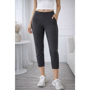 Weekend Gray Cropped Leggings Women’s XXL Stretch Cotton Blend